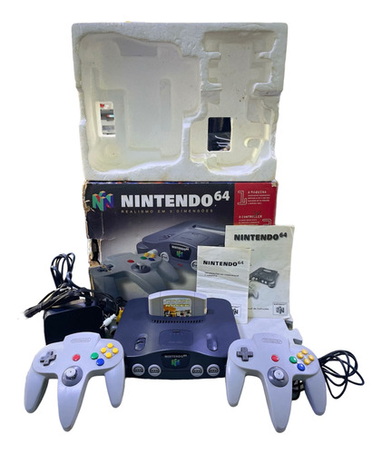 Console Nintendo 64 Original Completo 2 Controles + 1 Fita