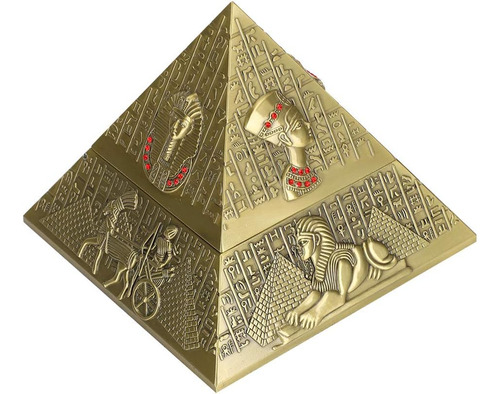 Cenicero Metal Cenicero Pirámide Creativa Del Faraón Egi [u]