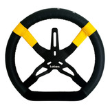 Volante Esportivo Lotse Kart K20 Tarja Amarela Suporte Dash