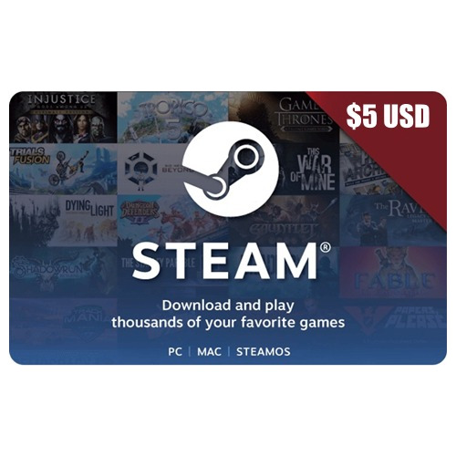 Tarjeta Steam 5 Usd - Entrega Inmediata