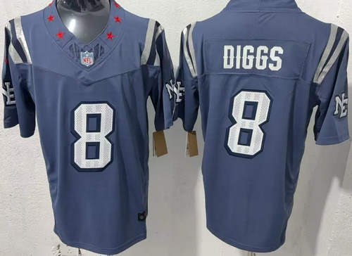 L Dzt 2026 Bicycle Jersey Stefon Diggs Grey White Blue Red .