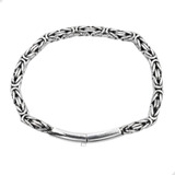 Pulsera Camino Del Inca Cuadrada 5.5mm/22cm Plata 925 | M27