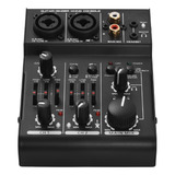 Console De Mixagem Mixing Karaoke Sound Mini Card De 3 Canai