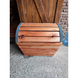 Cesto Basura Con Tapa  Exterior Madera Dura Con Proteccion