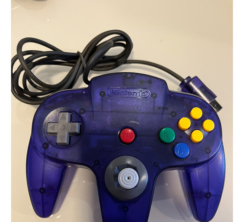 Controle Uva Sabores Nintendo 64 Original N64 Manete Roxo