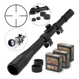 Mira Telescopica 4x20 Rifle Aire Comprimido 5.5 + Montajes