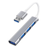 Adaptador Hub 4 En 1 Multipuerto Usb 3.0 Delgador Aluminio