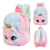 Mochila Infantil Pelúcia De Unicórnio Fofa Kawaii