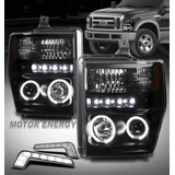 For 08-10 Ford F250 Superduty Led Halo Projector Black/s Nnc