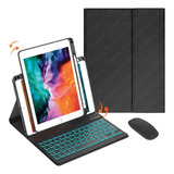 Funda Teclado Iluminado Y Mouse Para iPad 6th/5th Air2 9.7