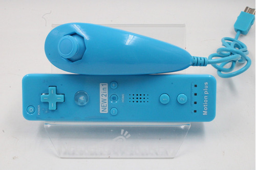 Acessório Wii - Nintendo Wii Remote + Nunchuck Azul (1)