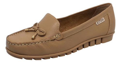 Sapato Casual Couro Mocassim Slip On Laço Bottero Conforto