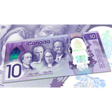 Aa#54 Billete 10 Dollar Canada 150 Aniversario 2017 Nuevo 