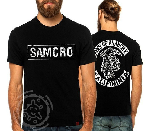 Camisa Camiseta Samcro Sons Of Anarchy Frente E Costas