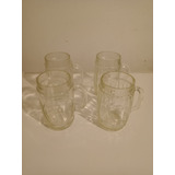 Set X 4 Chopp De Cerveza Vidrio Grueso 500ml Jarro Cervecero