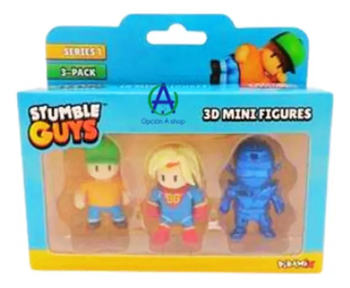 Stumble Guys Pack 3 Mini Figuras 3d A Elegir Diramix Muñeco | Envío gratis