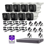 Kit Cctv 8 Cámaras 4k Dvr 16 Canales 2tb Purple Baluns