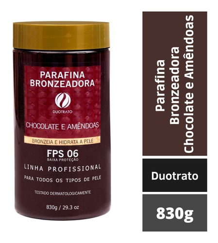 Parafina Bronzeadora Profissional Chocolate E Amendoas 830g