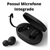 Fone Bluetooth Sem Fio Preto Caixinha Para Samsung S20 Fe