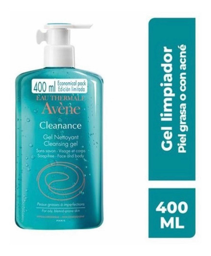 Avene Cleanance Gel Limpiador, Piel Grasa, 400 Ml