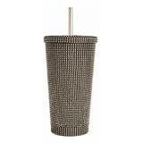 Paris Hilton Diamond Bling Vaso De Agua Con Tapa Y Popote,