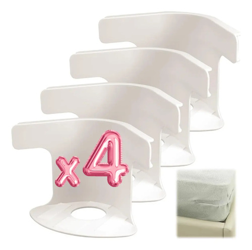 Sujetador De Sábanas Cama Sostenedor Clip Fijador Set 4pzs