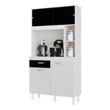 Alacena Mueble Auxiliar Cocina Kit Duda 90cm Negro