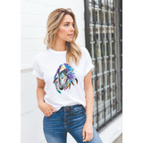 Camiseta De Mujer Diseño Caballo Artístico 