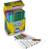 Marcadores Crayola Super Tips Punta Cónica 100 Unds Original