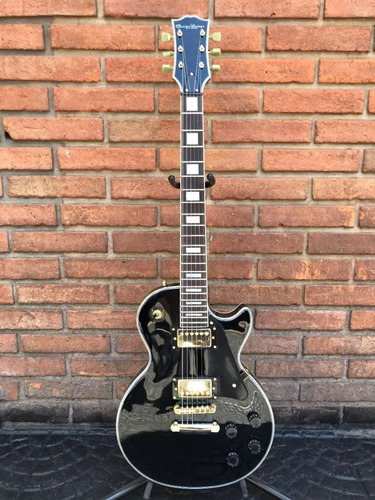 Carter Vintage Les Paul Custom Negra Acc Dorados