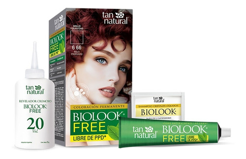 Biolook Free Tintura Libre De Ppd Coloración Permanente Kit