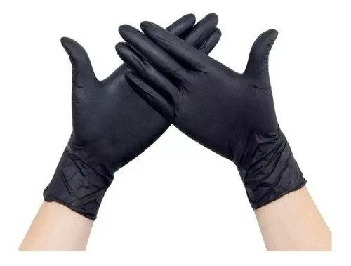 Guantes Negros De Latex Goma Maxcare 50 Unidades Talla M