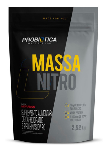 Hipercalórico Massa Nitro 2520g Refil - Probiotica