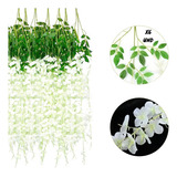 Flores Artificiales Wisteria Glicina Colgantes Deco X6 Unds