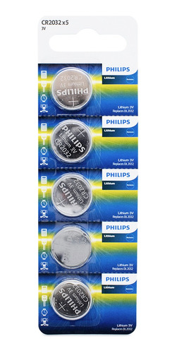 30 Baterias Philips Cr2032 3v Placa Mãe Portão Controle