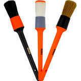 Kit 3 Pincéis Kers Key Brush Pincel Interno Macio Externo