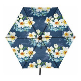 Sombrilla O Paraguas - White Flowered Crane Parasol Compact 