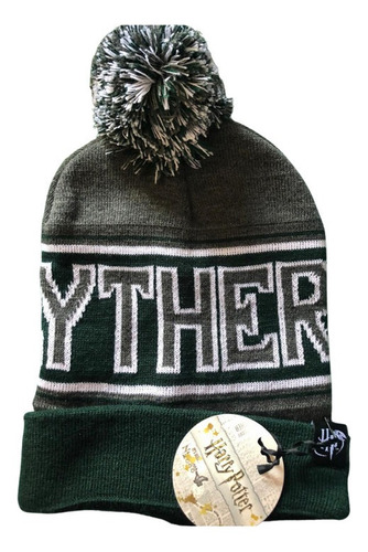 Gorro De Lana Con Pompón Slytherin - Harry Potter