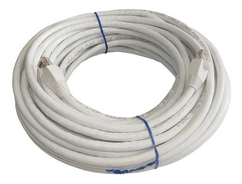 Cable Ethernet Cat 6 Blanco De 10 Metros 100% Cobre
