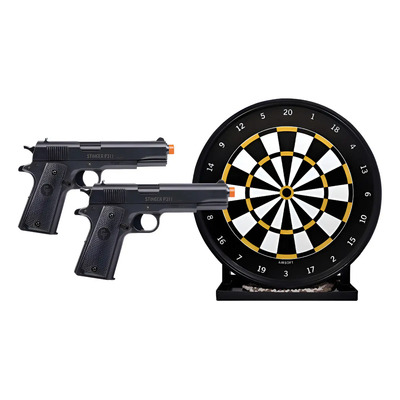 Kit 2 Pistolas Resorte Airsoft Game Face Stinger Con Diana Negro 152.4 Mm | Meses sin interés