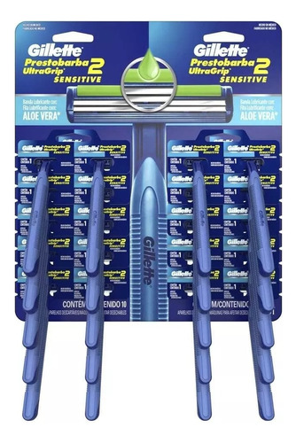 Gillette Prestobarba Ultragrip2 Máquina Afeitar 20 Unidades