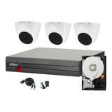 Kit 3 Camaras Domo 2mp Dvr 1080p Lite Dahua 500gb Dahua