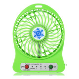 Ventilador De Luz Led Recargable Portátil, Mini Escritorio,