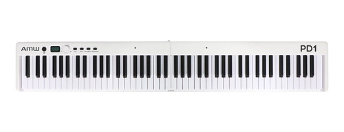 Amw Pd1 White Piano Digital Dobrável 88 Teclas E Acessórios
