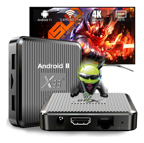 Smart Tv Player Android 11.0 4gb+64gb Rom 4k 5g Dual Wifi  