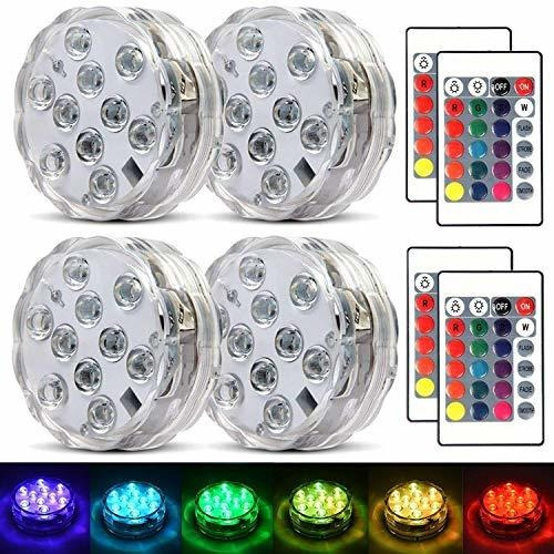 Luces - Luces Led Sumergibles, Impermeables, Multicolor, Con