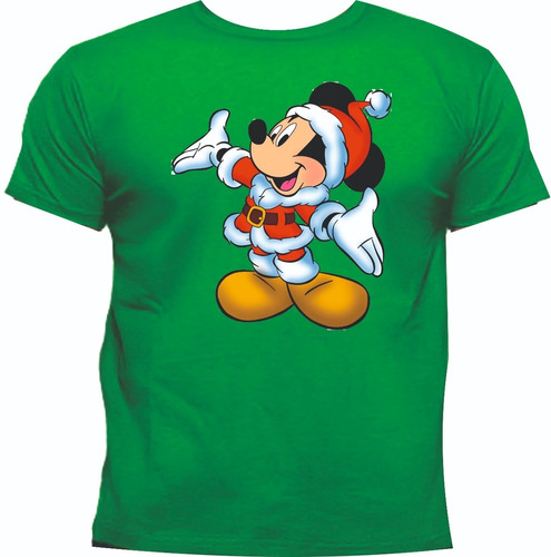 Camisetas Navideñas Mickey Mouse Navidad Adultos Niño Sa1