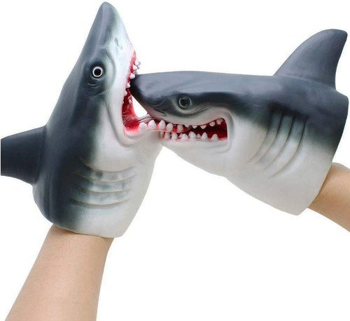 Tiburon Marioneta De Mano Para Niños De Goma Titere Shark