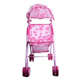 Cochecito De Bebe Para Muñeca Pleglable De Paseo Color Rosa