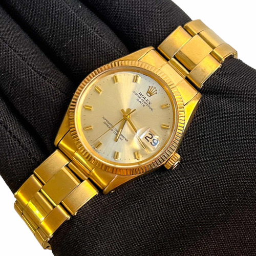 Rolex Date Full Gold 34mm Raro Colecionável Comprado Em 1969